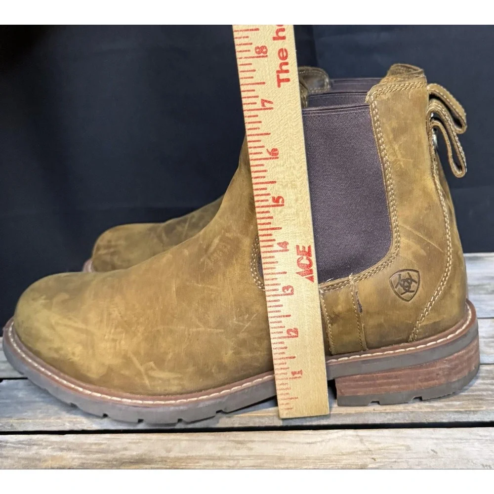 Ariat Boots Mens Size 10D Brown Leather Chelsea Waterproof Work Ankle 10034032